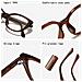 Occhiali Da Vista A Occhi Di Gatto Anti Luce Blu Compatibili Con Tr90 E Pc, Stile Retrò Unisex Per Protezione Visiva E Moda Brown - Foto miniatura 4