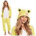 Pigiama Da Donna Tuta Kigurumi Onesie Costume Rana Verde 165-175 Cm L - Foto miniatura 1