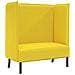 Divano alto Giallo chiaro 109 x 56 x 121 cm Tessuto - Foto miniatura 1