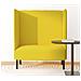 Divano alto Giallo chiaro 109 x 56 x 121 cm Tessuto - Foto miniatura 3