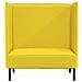 Divano alto Giallo chiaro 109 x 56 x 121 cm Tessuto - Foto miniatura 4
