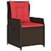 Set da Pranzo per Giardino 3 pcs Marrone Poly Rattan - Foto miniatura 6