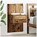 Armadietto per letto 2 pcs Legno vecchio 48.5 x 32.5 x 80 cm - Foto miniatura 2