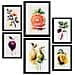 Set Di 6 Stampe Poster Di Frutta Succosa, Verdura E Cibo Sano In Acquerello Su Sfondi Bianchi Puri A3 & A4 Senza Cornice - Foto miniatura 1