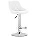 Sgabello girevole DAKA - Ecopelle bianca /Base cromata x 2 - Foto miniatura 2