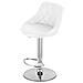 Sgabello girevole DAKA - Ecopelle bianca /Base cromata x 2 - Foto miniatura 7
