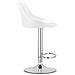 Sgabello girevole DAKA - Ecopelle bianca /Base cromata x 2 - Foto miniatura 6