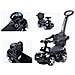 Cavalcabile spingi 3in1 auto per bambini grande auto clacson musica nera - Foto miniatura 4
