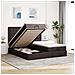 Struttura Letto Pouf con Materassi 160x200 cm in Tessuto - Foto miniatura 2