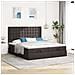 Struttura Letto Pouf con Materassi 160x200 cm in Tessuto - Foto miniatura 3