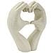 Scultura Love Stons In Resina Color Crema - Foto miniatura 2