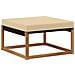 Set di divani da esterno con cuscino 4 pcs Naturale e Beige - Foto miniatura 4