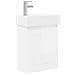 Mobile bagno con rubinetto Bianco Lucido 45,5 x 22,5 x 84 cm - Foto miniatura 1