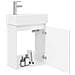 Mobile bagno con rubinetto Bianco Lucido 45,5 x 22,5 x 84 cm - Foto miniatura 3