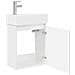 Mobile bagno con rubinetto Bianco Lucido 45,5 x 22,5 x 84 cm - Foto miniatura 4