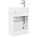Mobile bagno con rubinetto Bianco Lucido 45,5 x 22,5 x 84 cm - Foto miniatura 7