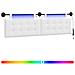 Testiera sospesa Con luce LED Bianco Tessuto - Foto miniatura 1