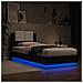 Struttura letto con testata Rovere Nero Legno ingegnerizzato - Foto miniatura 4