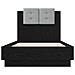 Struttura letto con testata Rovere Nero Legno ingegnerizzato - Foto miniatura 5