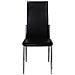 2 Pz Sedie Cromate Per Sala Da Pranzo Pelle Sintetica Nera - Foto miniatura 4
