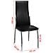 2 Pz Sedie Cromate Per Sala Da Pranzo Pelle Sintetica Nera - Foto miniatura 11