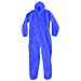 Tuta in polipropilene BLU monouso con cappuccio fisso e chiusura a cerniera tg. XXL - Foto miniatura 3