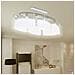Lampada Da Soffitto Lampadario Di Vetro Ellissoidale 6 Lampadine E14 - Foto miniatura 3