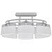Lampada Da Soffitto Lampadario Di Vetro Ellissoidale 6 Lampadine E14 - Foto miniatura 4