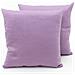Coppia Cuscini Arredo Imbottiti Tessuto Ottoman In Tinta Unita Colore Lilla 37 50x50 Lilla 37 - Foto miniatura 3