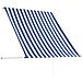 Tenda Da Sole Retrattile 150x150 Cm Blu E Bianco - Foto miniatura 4