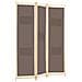 Divisorio A 3 Pannelli Marrone 120x170x4 Cm In Tessuto - Foto miniatura 2
