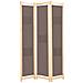 Divisorio A 3 Pannelli Marrone 120x170x4 Cm In Tessuto - Foto miniatura 1