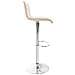 2 Sgabelli Alti Hoover in Tessuto - Set 2 Sgabelli Bar Design Regolabile 59-80 cm I Sedie Sgabello Girevole 360°con Schienale Crema Cromato - Foto miniatura 2