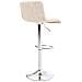 2 Sgabelli Alti Hoover in Tessuto - Set 2 Sgabelli Bar Design Regolabile 59-80 cm I Sedie Sgabello Girevole 360°con Schienale Crema Cromato - Foto miniatura 3