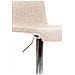 2 Sgabelli Alti Hoover in Tessuto - Set 2 Sgabelli Bar Design Regolabile 59-80 cm I Sedie Sgabello Girevole 360°con Schienale Crema Cromato - Foto miniatura 5