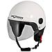 Casco Jet Demi Scooter Moto Omologato Ece 22 Visiera Antigraffio Bianco Xl - Foto miniatura 3