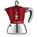 Caffettiera Moka Induktion per Piani Induzione Capacità  0.27 litri 6 Tazze Colore Rosso / Acciaio Inossidabile - Foto miniatura 1