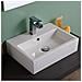 Lavabo Da Appoggio Ceramica Bianco Rettangolare Lavandino Bagno 58x46x16 Cm - Foto miniatura 1