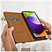 Custodia Samsung Galaxy A52 E A52 5g Portacarte Supporto Video Vera Pelle Nera - Foto miniatura 2