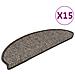 Tappeti Adesivi per Scale Sisal 15pz 65x21x4cm Beige Marrone - Foto miniatura 1