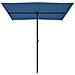 Ombrellone da Giardino con Palo in Alluminio 2x1,5 m Azzurro - Foto miniatura 3