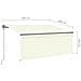 Tenda Sole Retrattile Automatica con Parasole 3,5x2,5 m Crema - Foto miniatura 4