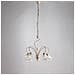 Edera - Plafoniera In Ferro Laccato Bianco Con Decoraz. Effetto Shabby Chic E Strass In Cristallo 4 Luci H.22 - Ø60 - Bl50-pl4-bco - Foto miniatura 2