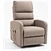 Poltrona Alzapersona Lorena Un Motore In Tessuto Cappuccino - Foto miniatura 1