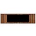 Mobile Meda 180 Marrone Credenza Porta Camino Elettrico Amiata Raffinato Ed Elegante Mobile In Legno Corpo E Ante Legno Eucalipto Piano E Base Grafite Consigliato Per Tutti Interni - Foto miniatura 3