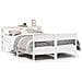 Letto Senza Materasso Bianco 135x190 Cm Legno Massello Di Pino - Foto miniatura 2