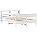 Letto Senza Materasso Bianco 135x190 Cm Legno Massello Di Pino - Foto miniatura 3