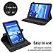 Custodia Per Tablet Compatibile Con Lenovo Tab M10 (10.1 Zoll) Tb-x505f In Nero - Coperchio Protettivo A 360 Gradi Fatto Di Finta Pelle Con Funzione Di Stand E Banda Elastica - Foto miniatura 2