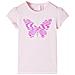 Maglietta da Bambina Maniche Aletta Rosa Tenue 104 - Foto miniatura 1