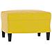 Divano a 3 Posti con Poggiapiedi Giallo 180cm in Velluto - Foto miniatura 5
